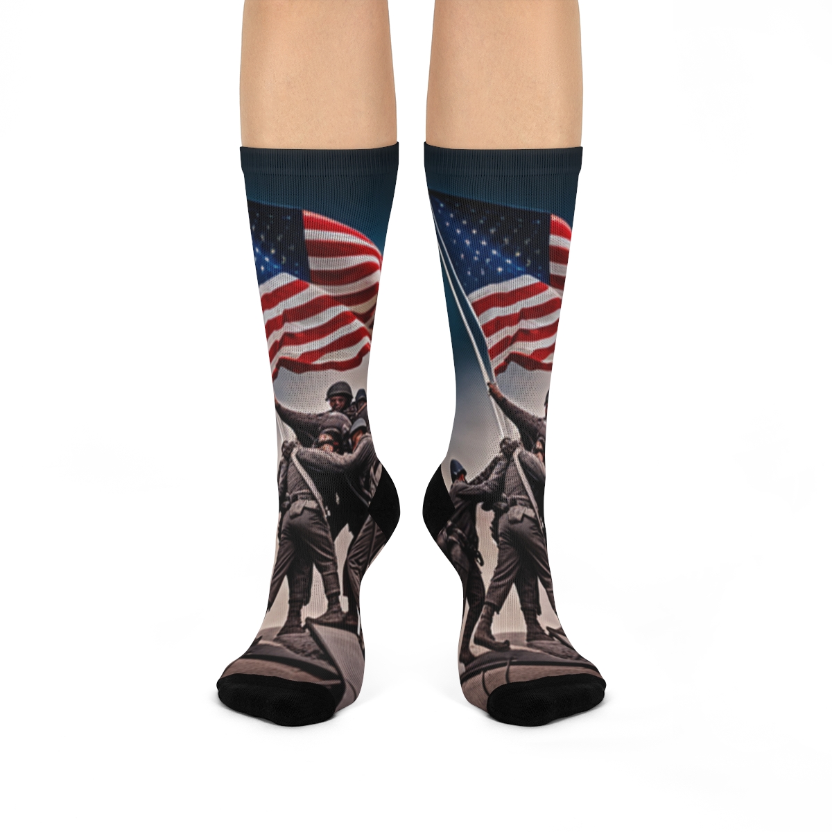 Crazy Epic Socks Flag Raising Iwo Jima Socks