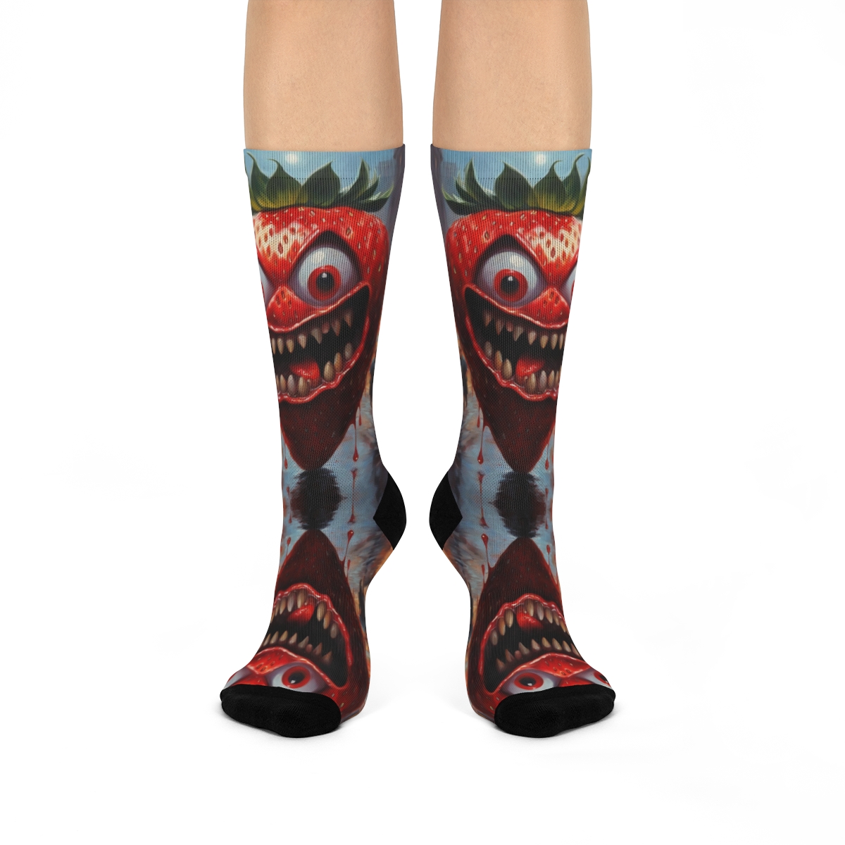 Sinister Strawberry Socks - crazy epic socks