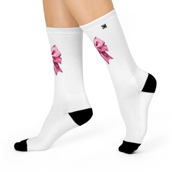 Pink Bow White Socks - Image 2