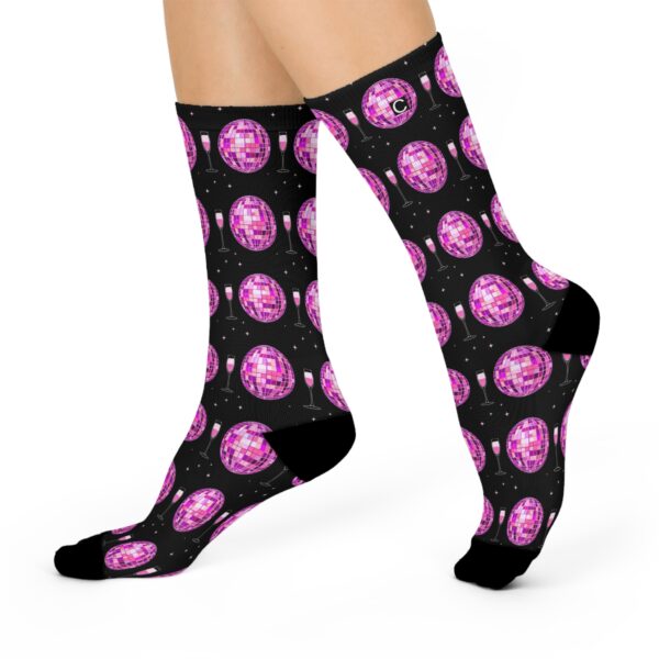 Pink Disco Champagne Socks - Image 2