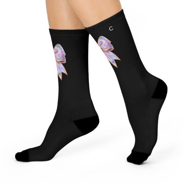 Rainbow Bow Black Socks - Image 2