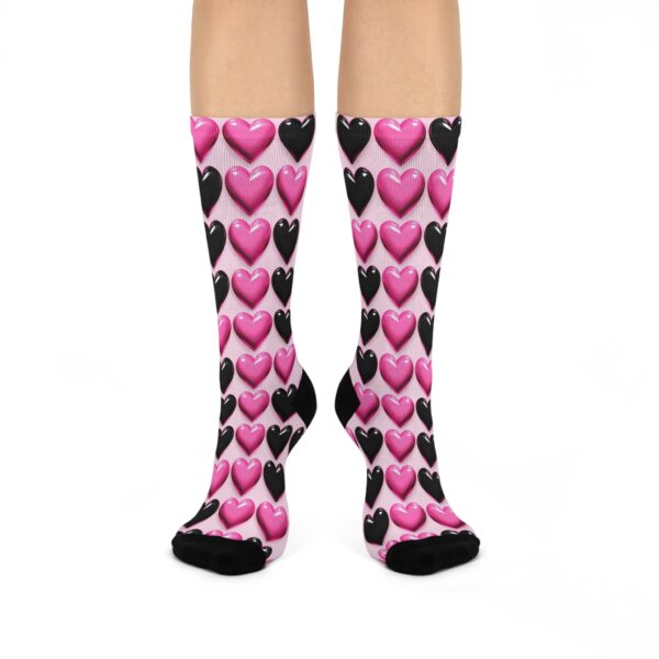 Glossy Hearts Socks