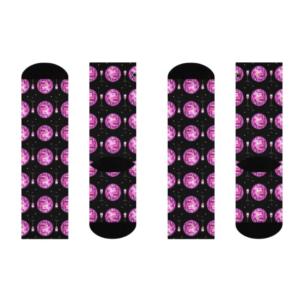 Pink Disco Champagne Socks - Image 3