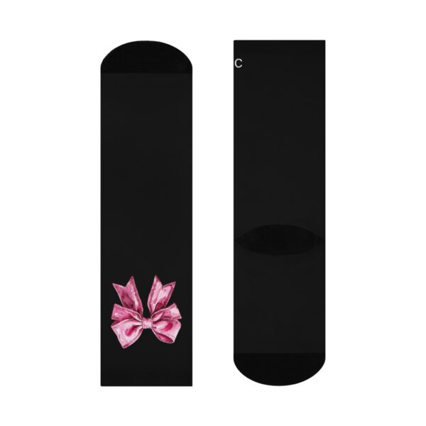 Pink Bow Black Socks - Image 4