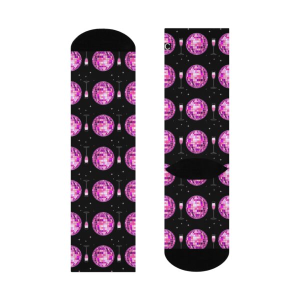 Pink Disco Champagne Socks - Image 4