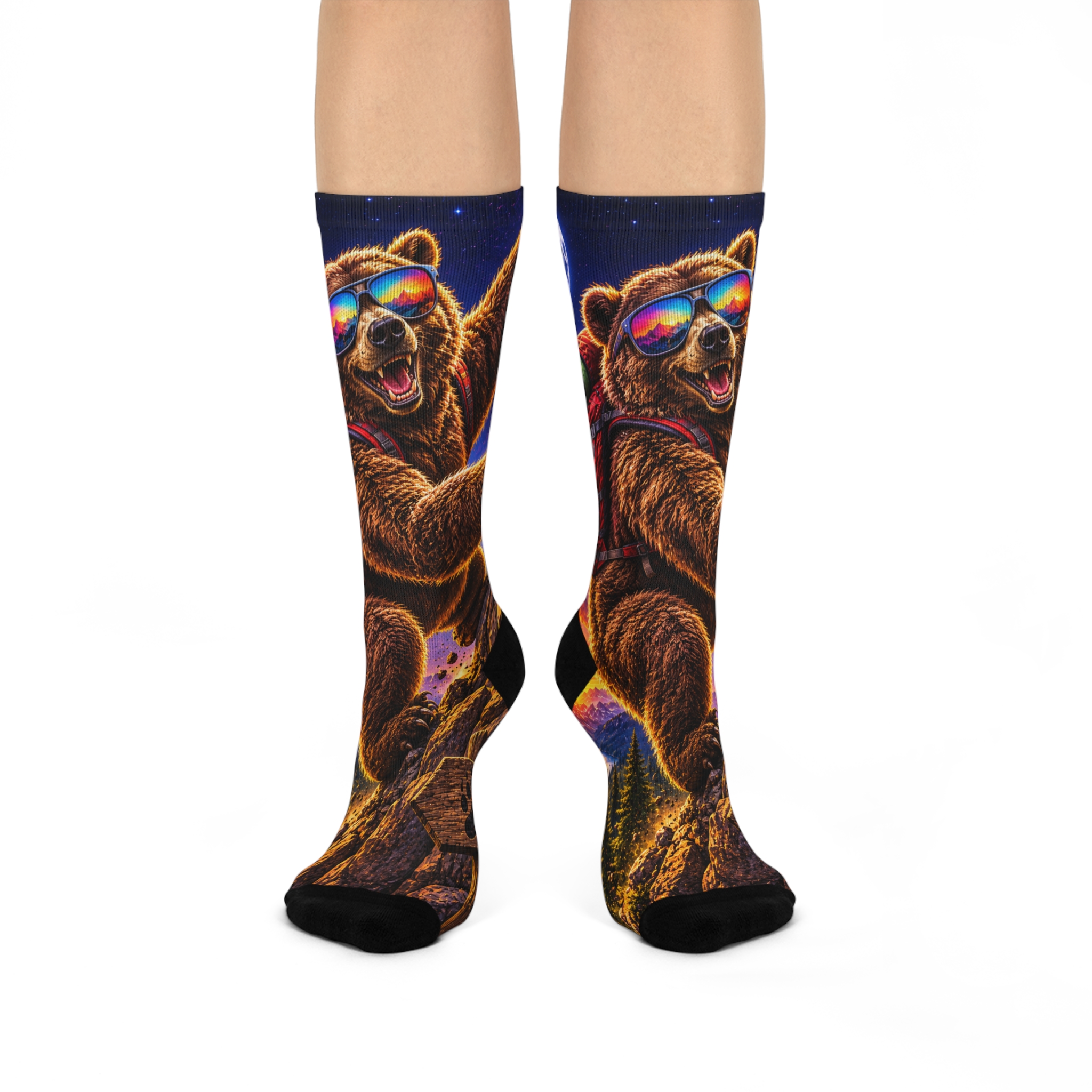 Bearly Hanging On Socks